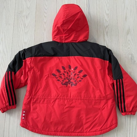 Adidas GN7377  Cny X-Bu Short Sport Jacket Scarlett Red - Picture 6 of 6